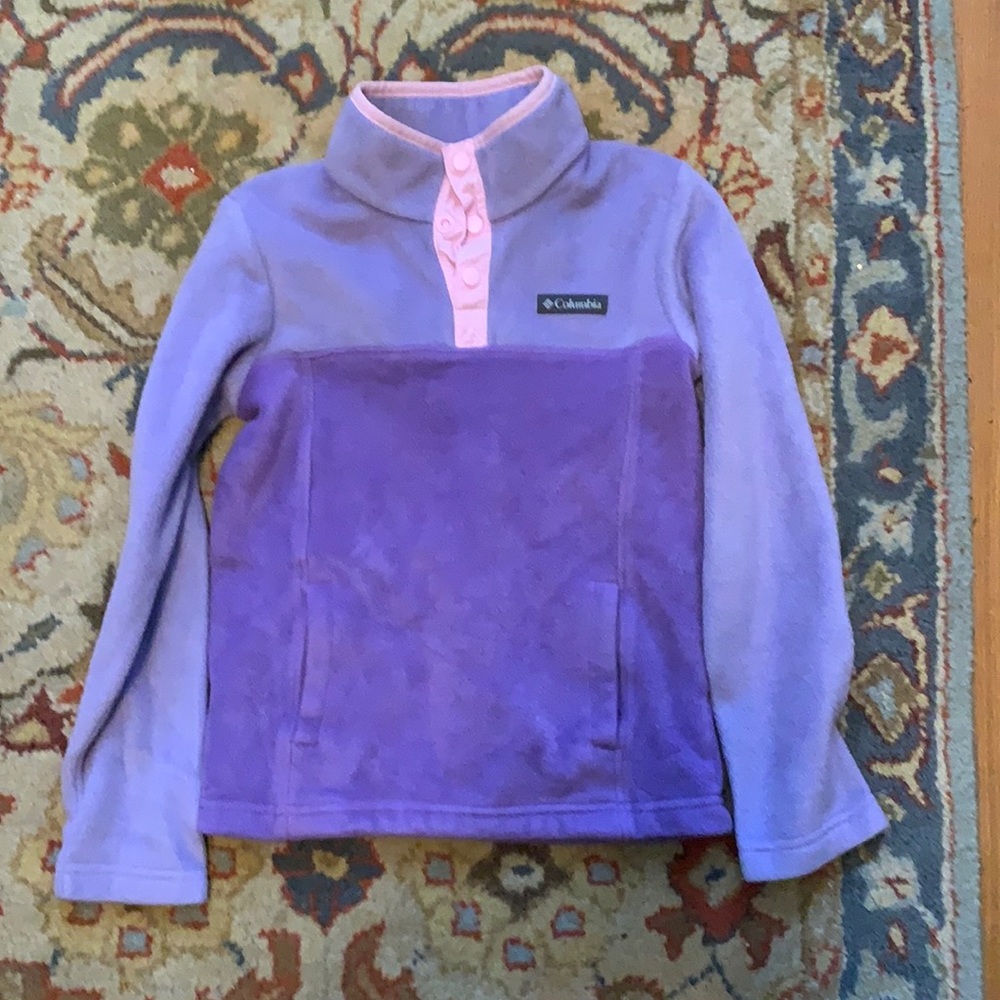 Columbia medium pullover fleece purple